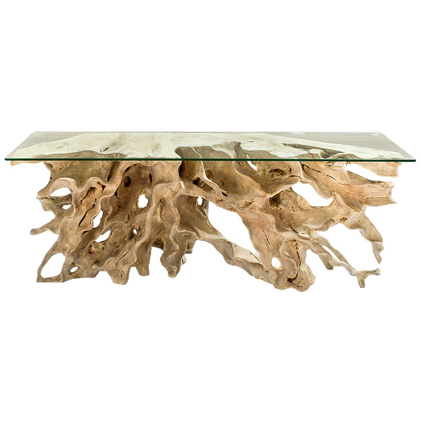 CONSOLE TABLE WITH GLASS