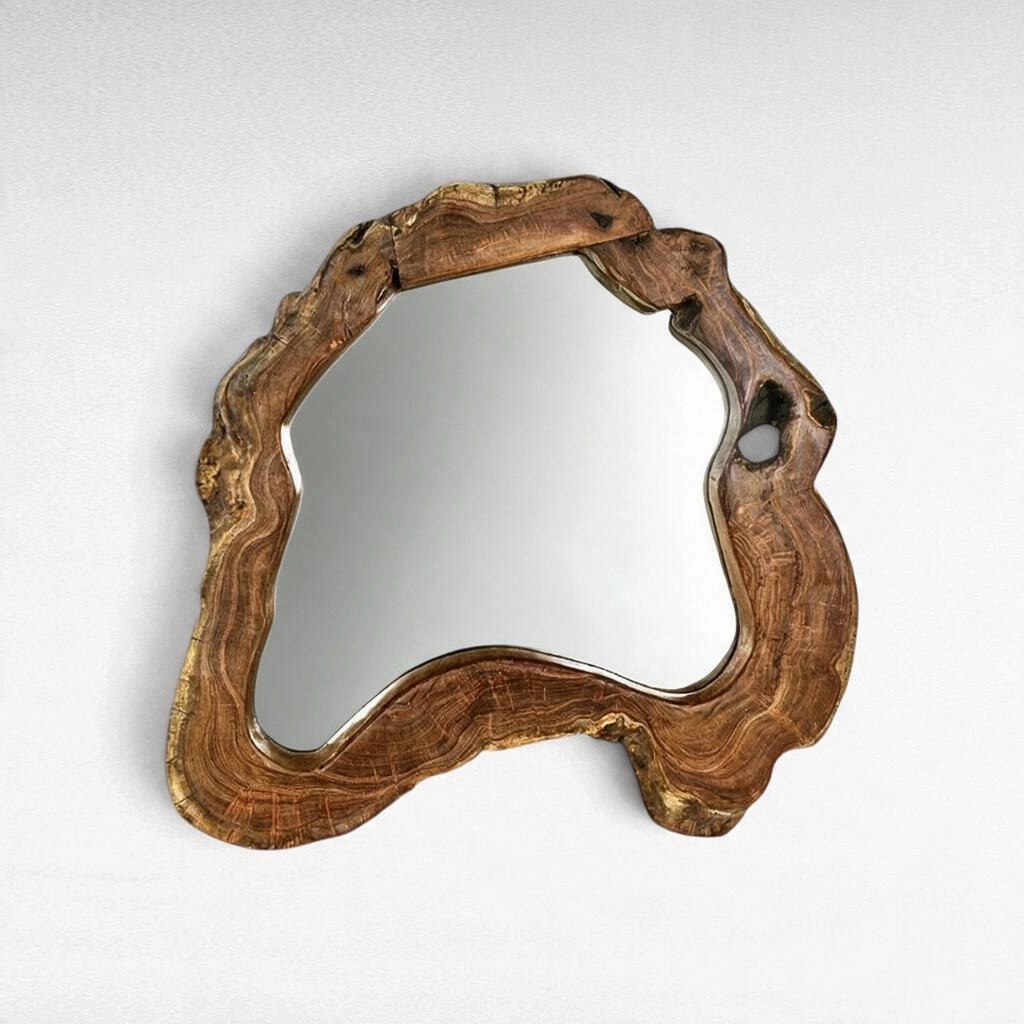 MIRROR TEAK WOOD