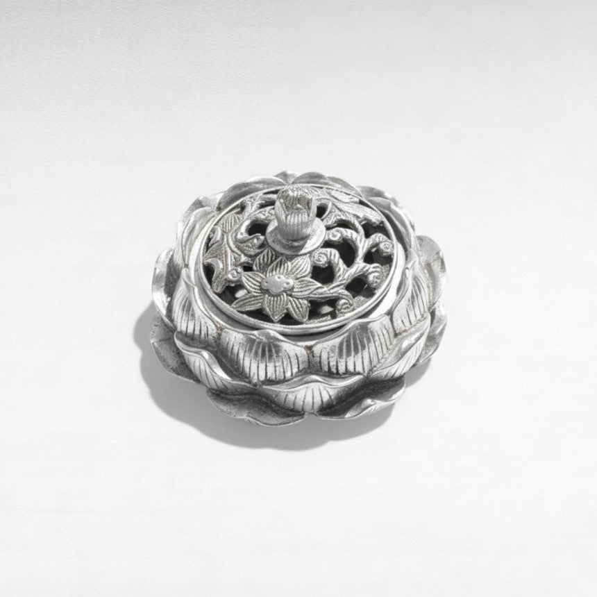 SILVER FLOWER SHAPED ASHTRAY Φ15 |H10CM