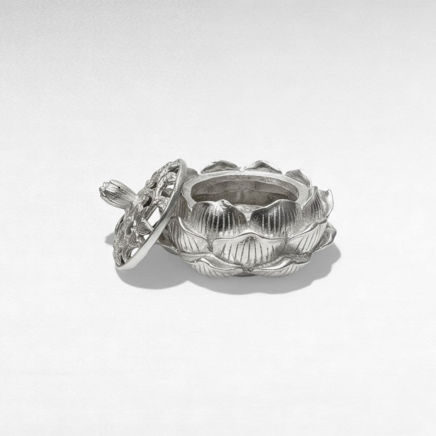 SILVER FLOWER SHAPED ASHTRAY Φ15 |H10CM
