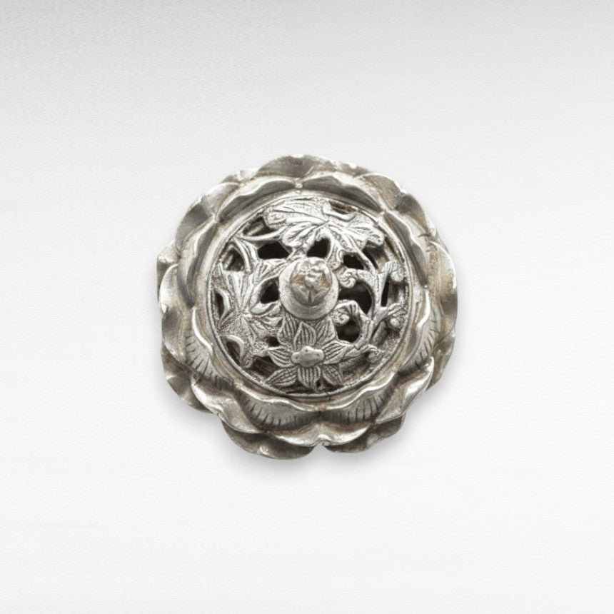 SILVER FLOWER SHAPED ASHTRAY Φ15 |H10CM