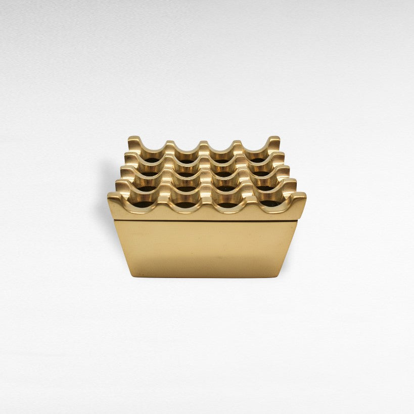 ASHTRAY BRONZE GOLD 9x9cm