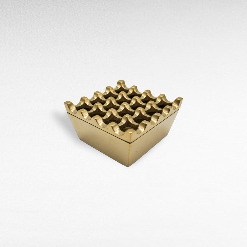 ASHTRAY BRONZE GOLD 9x9cm