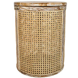 LAUNDRY BASKET WHITEWASH COLOR & VIENNESSE RATTAN - Chora Mykonos