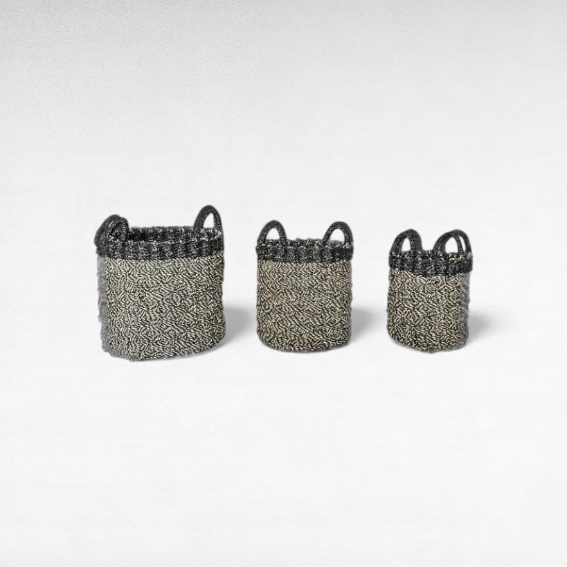 BASKETS SYNTHETIC RATTAN SET OF 3