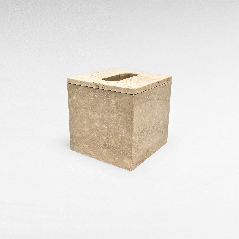BATHROOM NAPKIN HOLDER MARBLE BEIGE 14x14x14