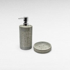 BATHROOM SOAP HOLDER STONE LIGHT GREY 10x10x2cm