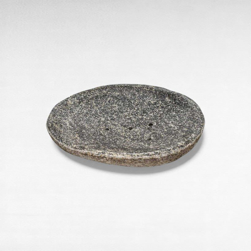 BATHROOM SOAP HOLDER STONE DARK GREY 15x10x2cm