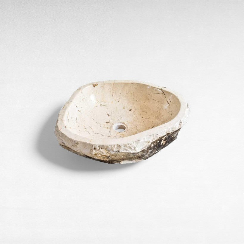 BATHROOM SINK STONE BEIGE W50 |D45 |H17 CM