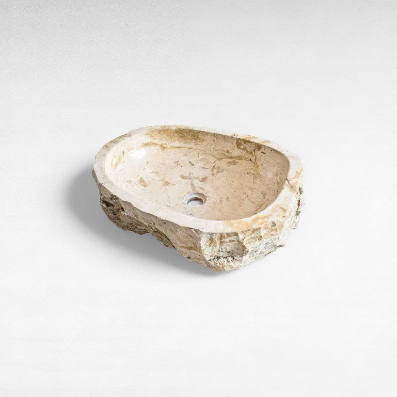 BATHROOM SINK STONE BEIGE W55 |D43 |H15 CM