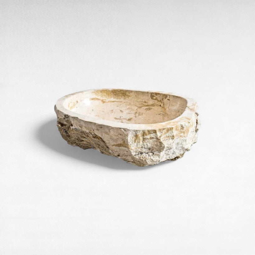 BATHROOM SINK STONE BEIGE W55 |D43 |H15 CM
