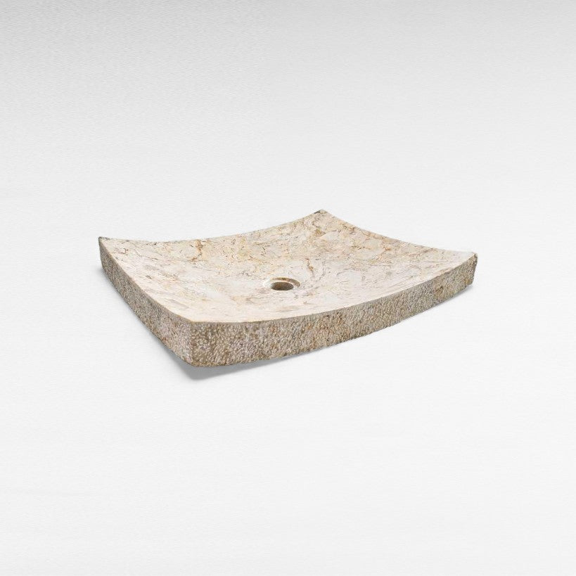 BATHROOM SINK MARBLE BEIGE W50 |D40 |H12 CM