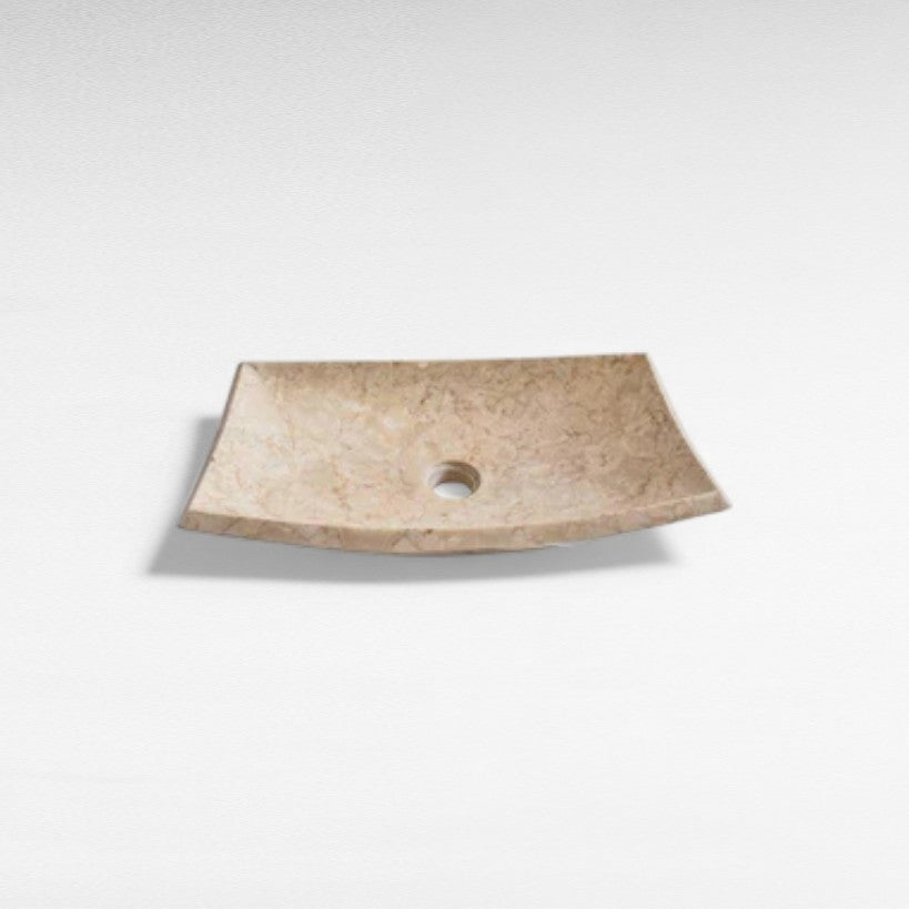BATHROOM SINK MARBLE BEIGE W50 |D30 |H13 CM