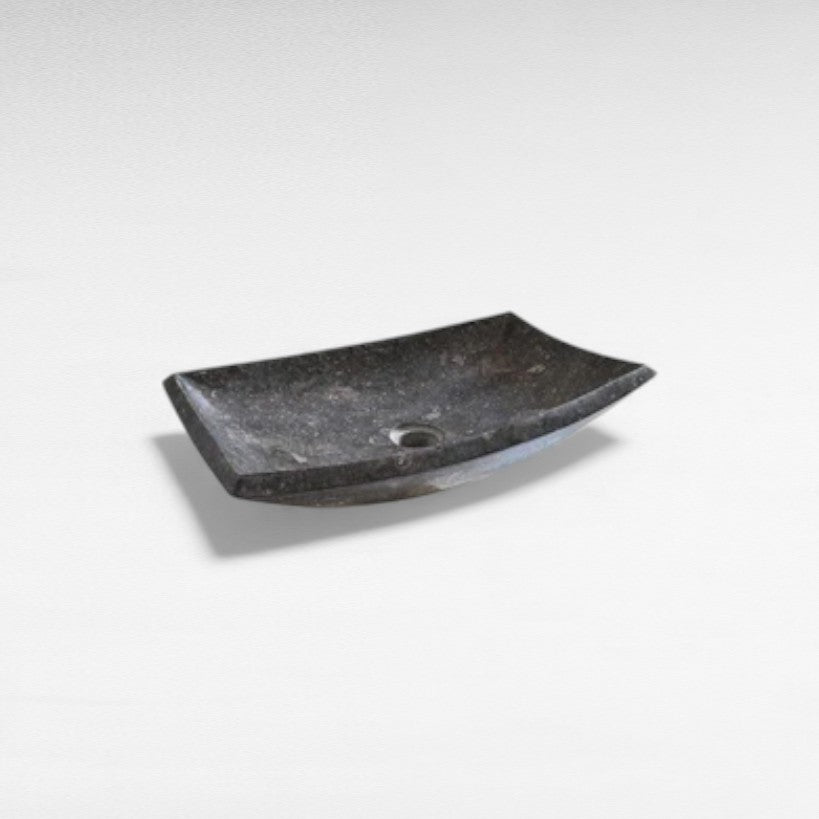BATHROOM SINK MARBLE DARK GREY W50 |D30 |H13 CM