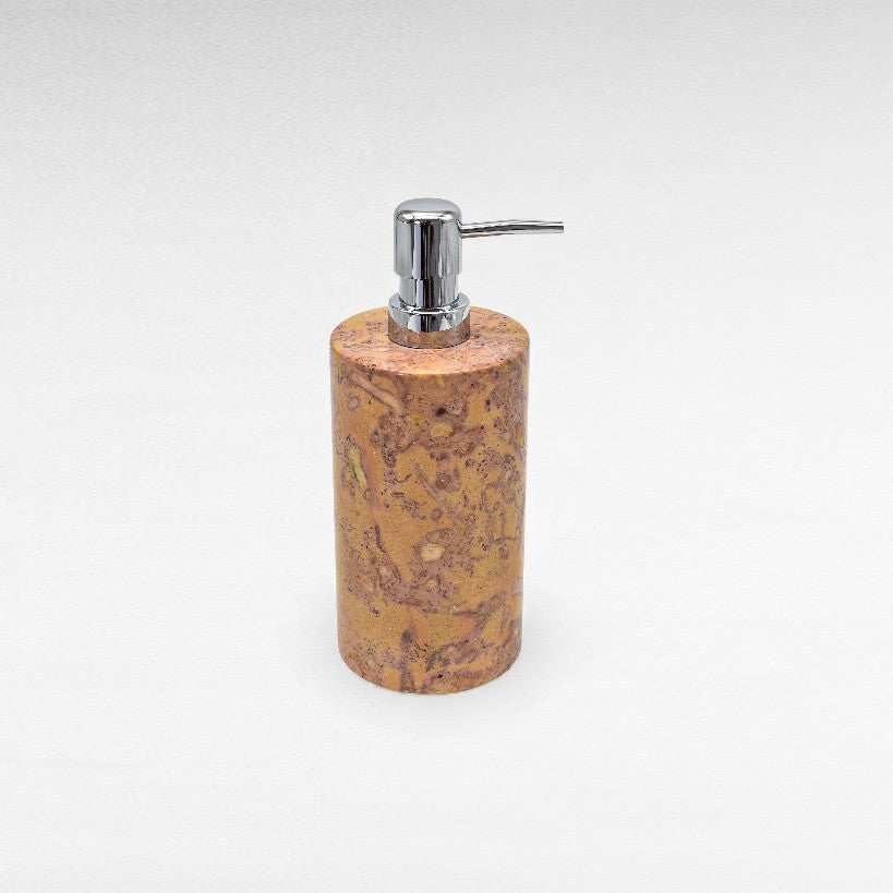 BATHROOM SOAP DISPENSER MARBLE TERACOTTA 7x7x20cm