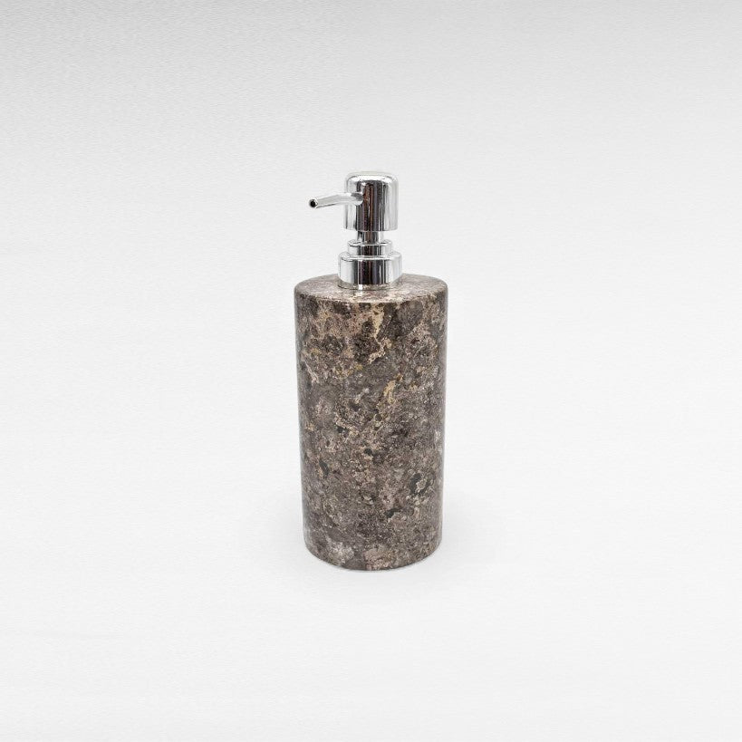 BATHROOM SOAP DISPENSER MARBLE DARK GREY W7 |D7 |H20 CM