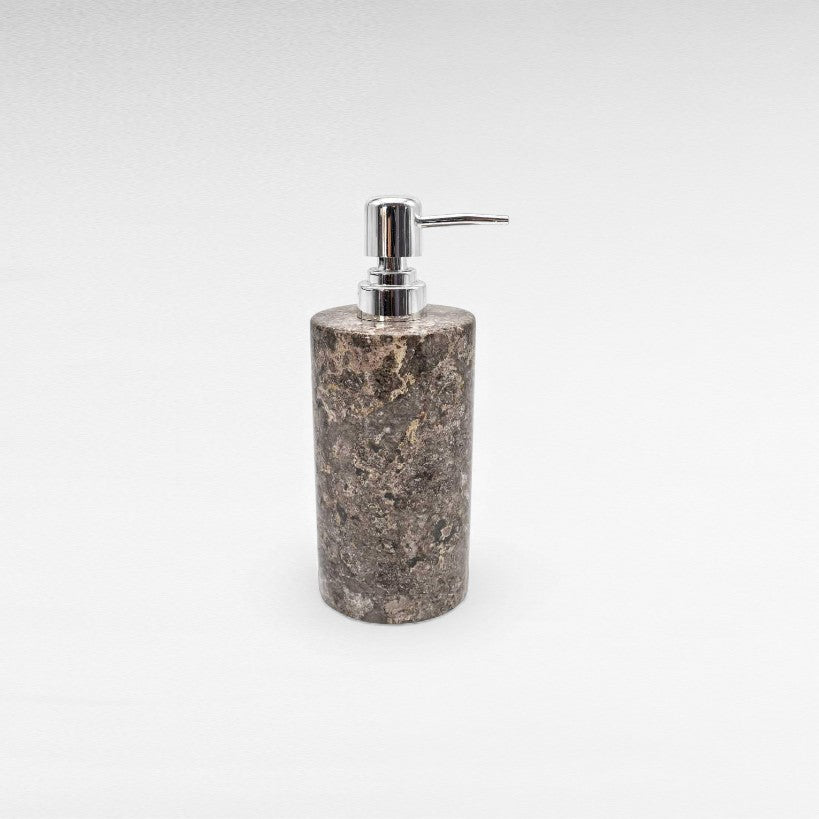 BATHROOM SOAP DISPENSER MARBLE DARK GREY W7 |D7 |H20 CM