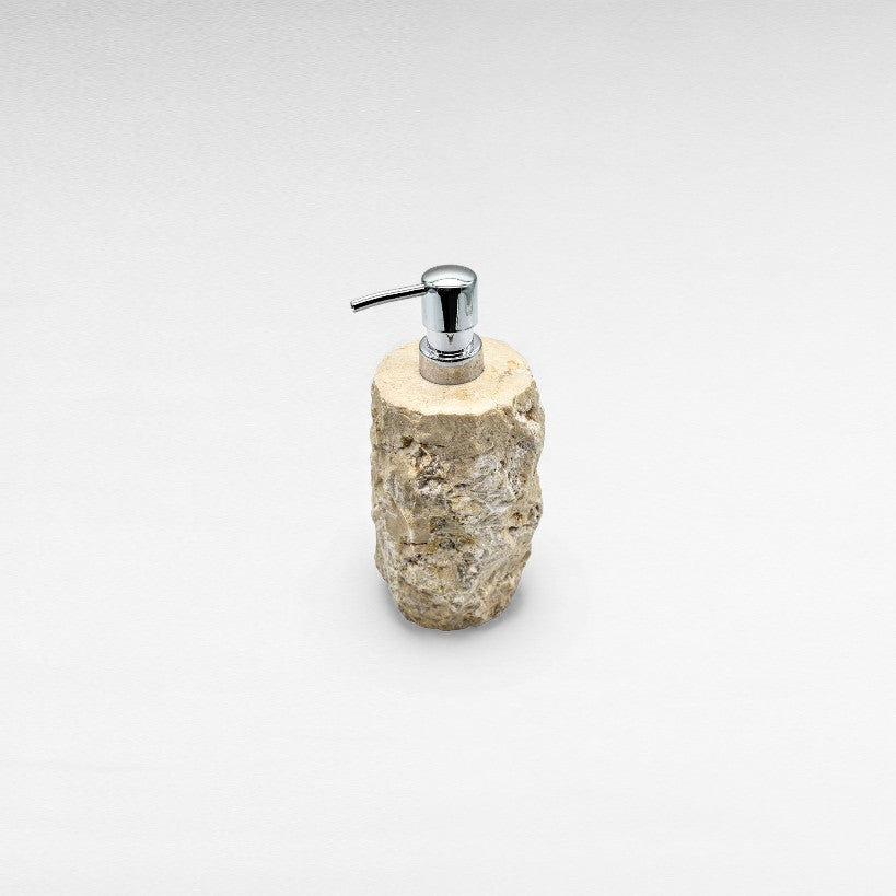 SOAP DISPENSER BEIGE STONE 10x10x22cm