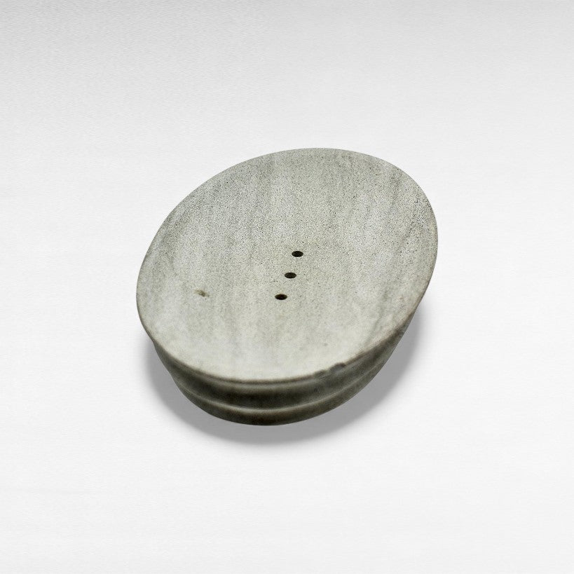 GREY STONE SOAP DISH 17x10x3cm