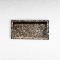 GREY MARBLE TRAY 27x14x5cm