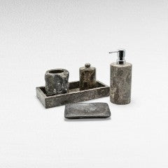 GREY MARBLE TRAY 27x14x5cm