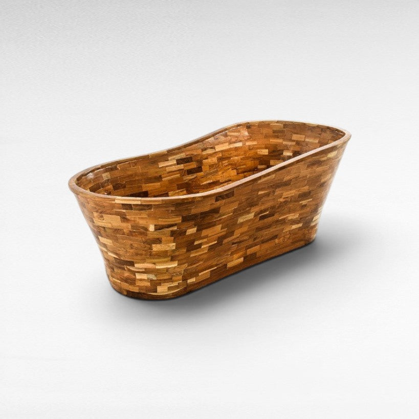 TEAK WOOD BATHTUB W190 |D90 |H70 CM