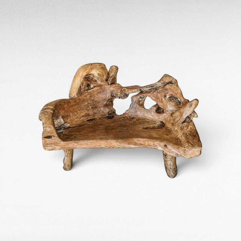 TEAK WOOD BENCH - Chora Mykonos