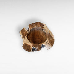 LARGE TEAK WOOD BOWL ONE OF A KIND - Chora Mykonos