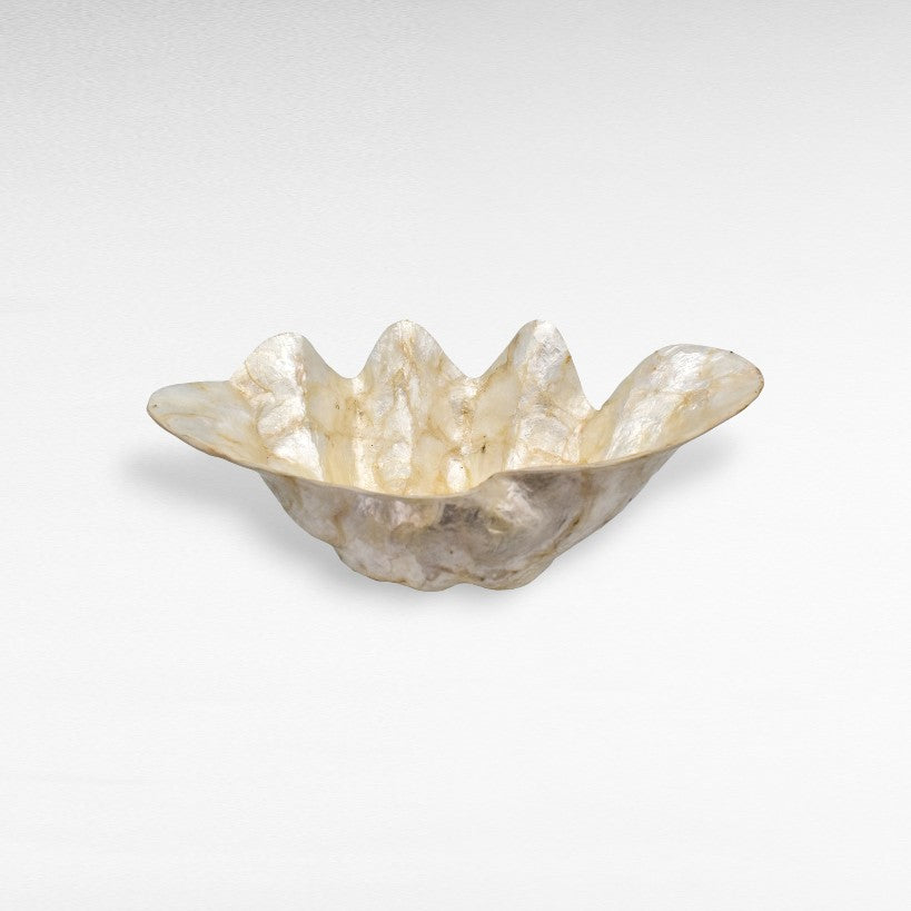 DECOR BOWL MOTHER OF PEARL WHITE 20x35x10cm