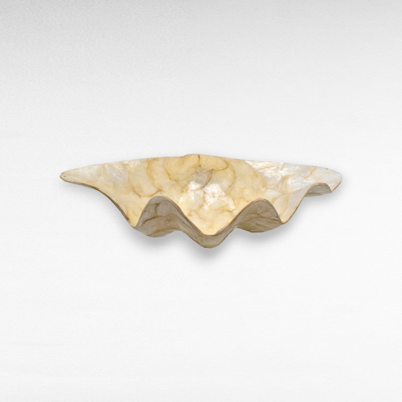 DECOR BOWL MOTHER OF PEARL WHITE 20x35x10cm