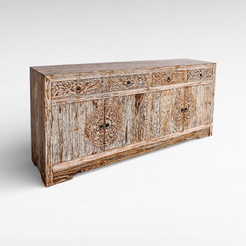 BUFFET  WOOD WHITEWASH W180 |D50 |H80 cm