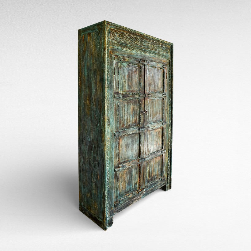 BUFFET WOOD BLACK/GREEN W130 |D50 |H220 cm