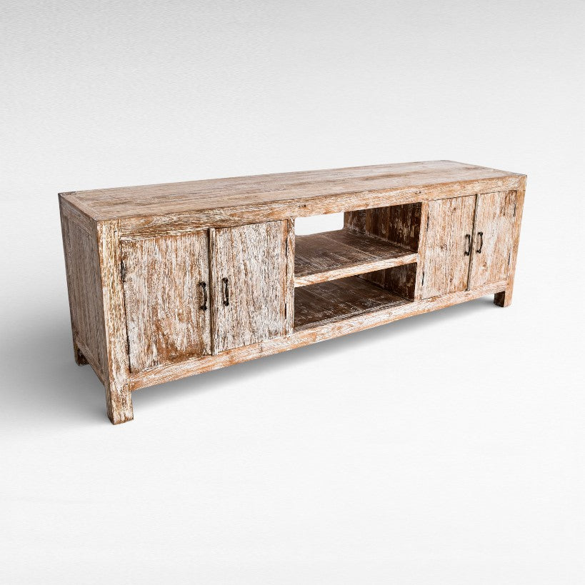 BUFFET TEAK WOOD WHITEWASHED W150 |D40 |H50 CM