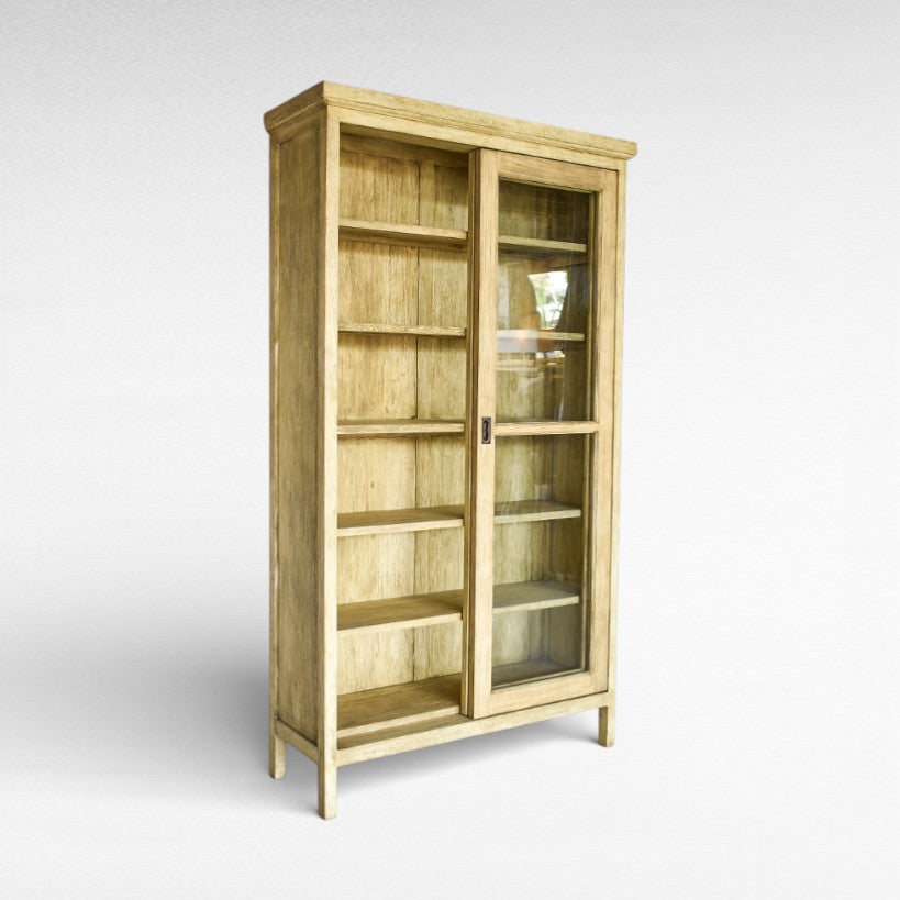 VITRINE OLIVE COLOR CEDAR & DURIAN WOOD W120 |D40 |H210 cm