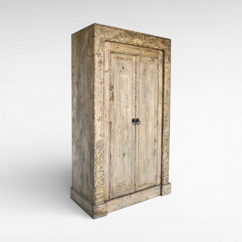 CUPBOARD CABINET OLIVE COLOR AND DURIAN WOOD W110 |D60 |H220 cm