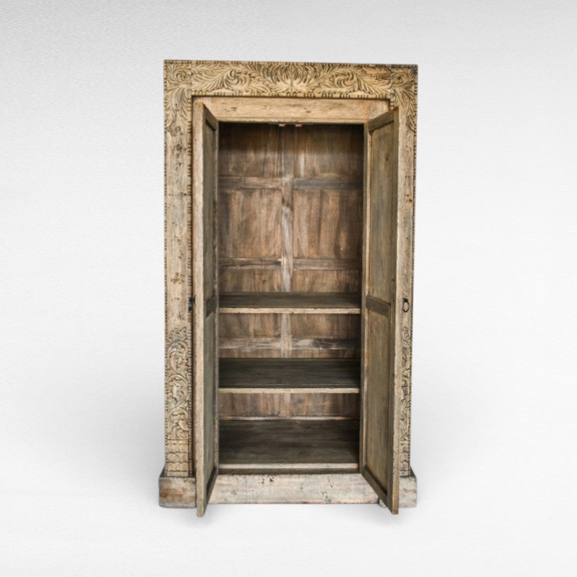 CUPBOARD CABINET OLIVE COLOR AND DURIAN WOOD W110 |D60 |H220 cm