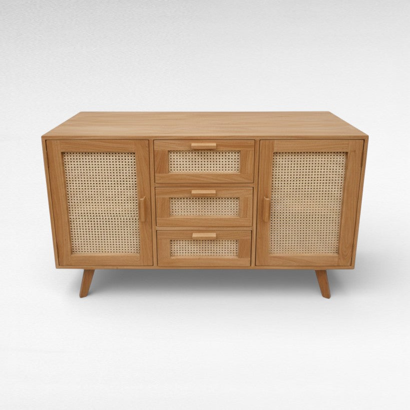 WOOD & RATTAN BUFFET W120 |D50 |H80 cm
