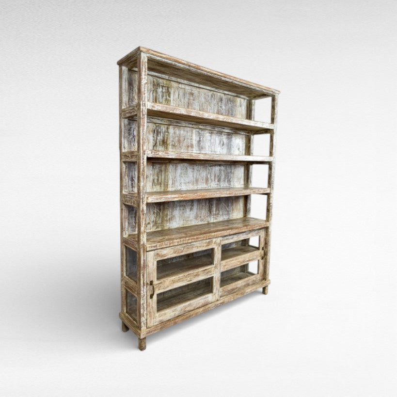 TEAK WOOD WITH GLASS