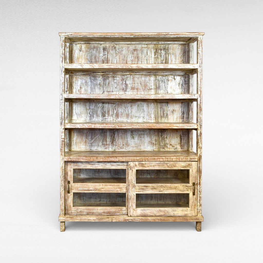 TEAK WOOD WITH GLASS