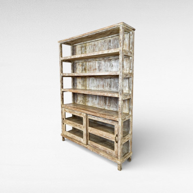 TEAK WOOD WITH GLASS