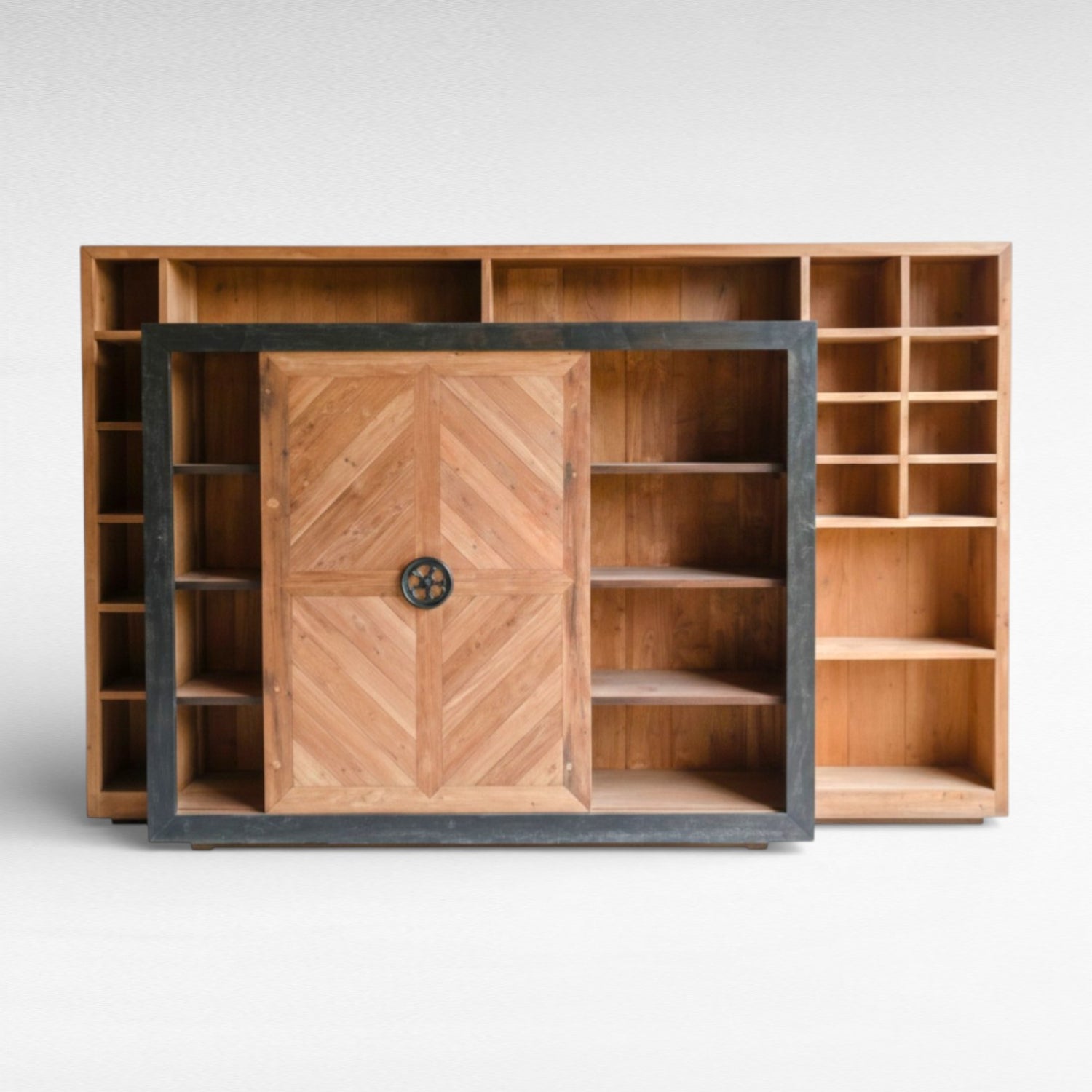 TEAK WOOD BUFFET W340 |D50 |H210 cm