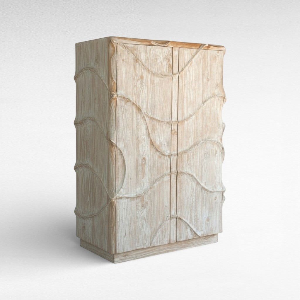 TEAK WOOD CABINET- BROWN EROSION 187X55X130