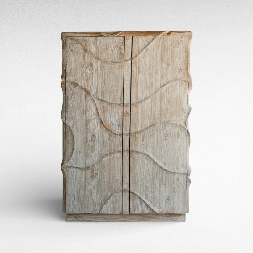 TEAK WOOD CABINET- BROWN EROSION 187X55X130