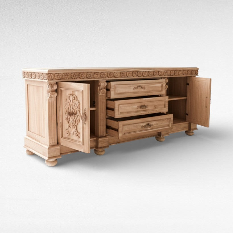 HANDCARVED BUFFET W200 |D50 |H75 cm