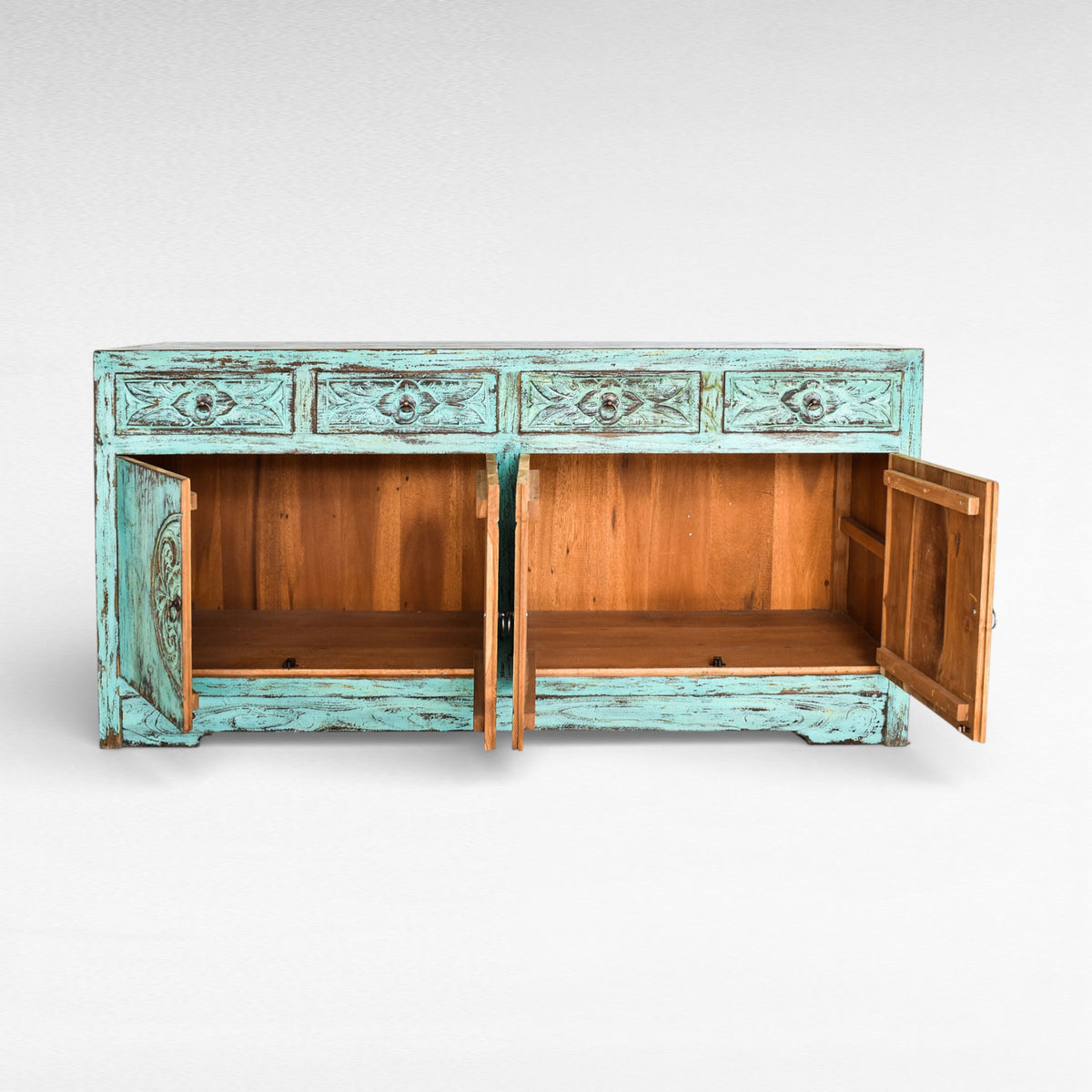 BUFFET WOOD TURQUOISE W165 |D50 |H80 cm