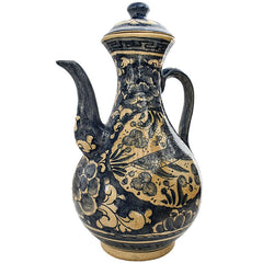 HANDPAINTED DECORATIVE TEA POT 30x30x52cm - Chora Mykonos