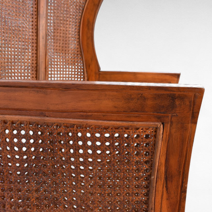 TEAK WOOD AND WOVEN CANE  W80 |D70 |H180 cm