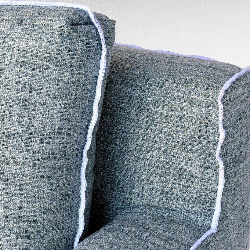 ARMCHAIR WITH COTTON BOUCLE FABRIC W90 |D100 | H80 CM