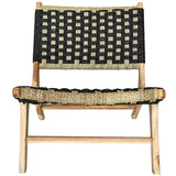 CHAIR RATTAN NATURAL -BLACK - Chora Mykonos