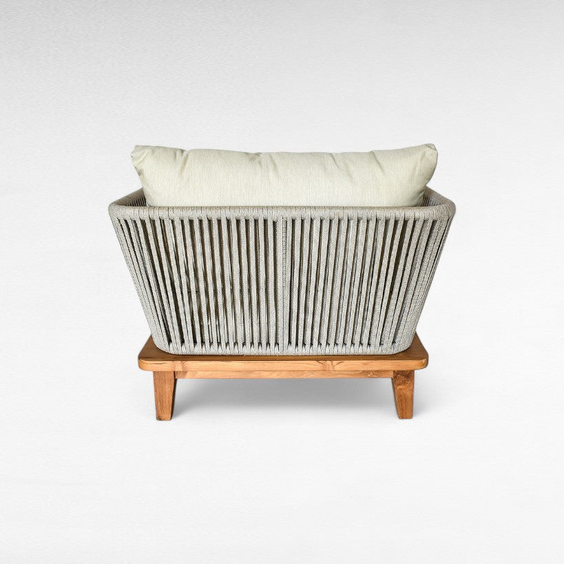 TEAK WOOD RELAX ARMCHAIR WITH ROPE W60 |D70 |H75 CM